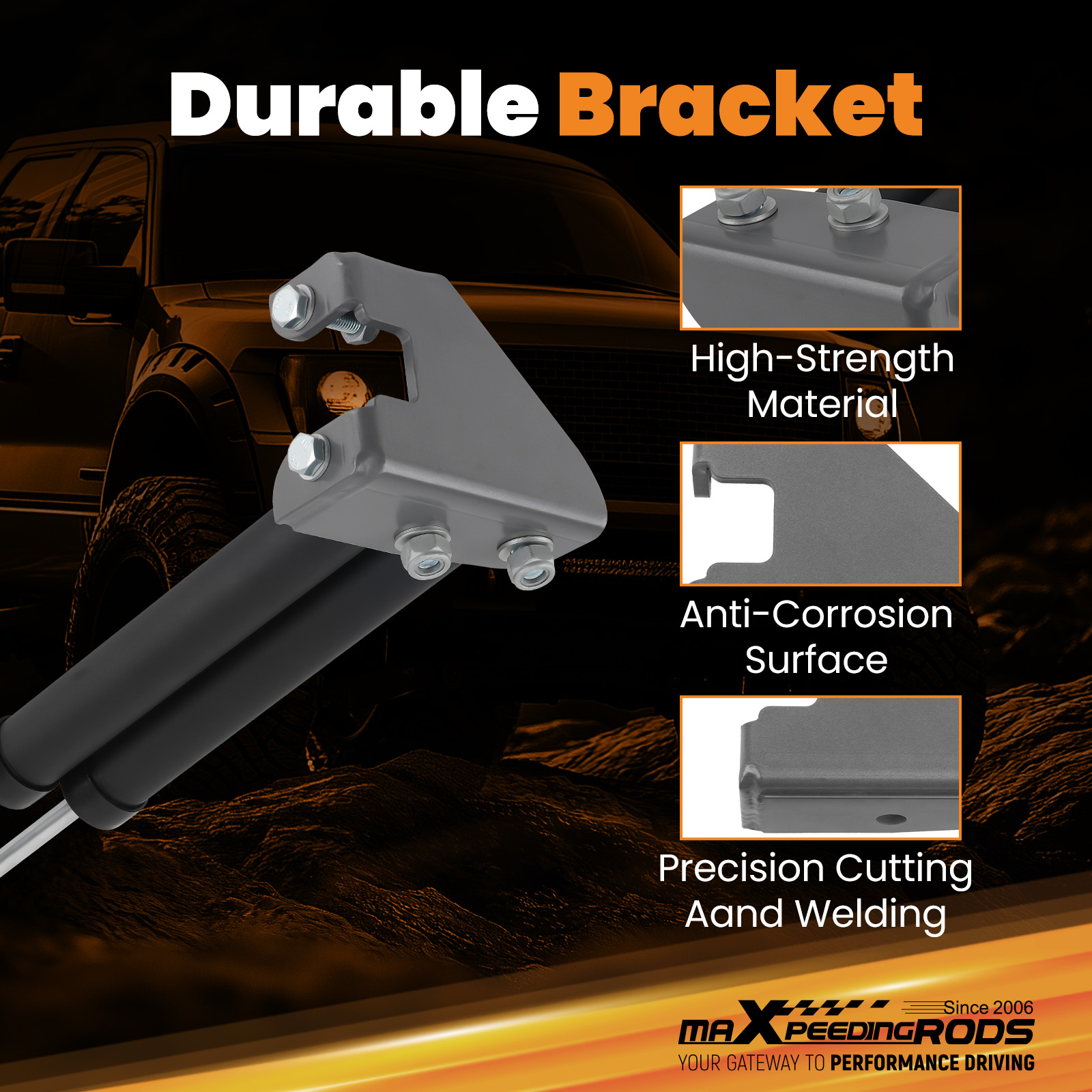 Dual Steering Stabilizer w/ Mounting Brackets compatible for Jeep