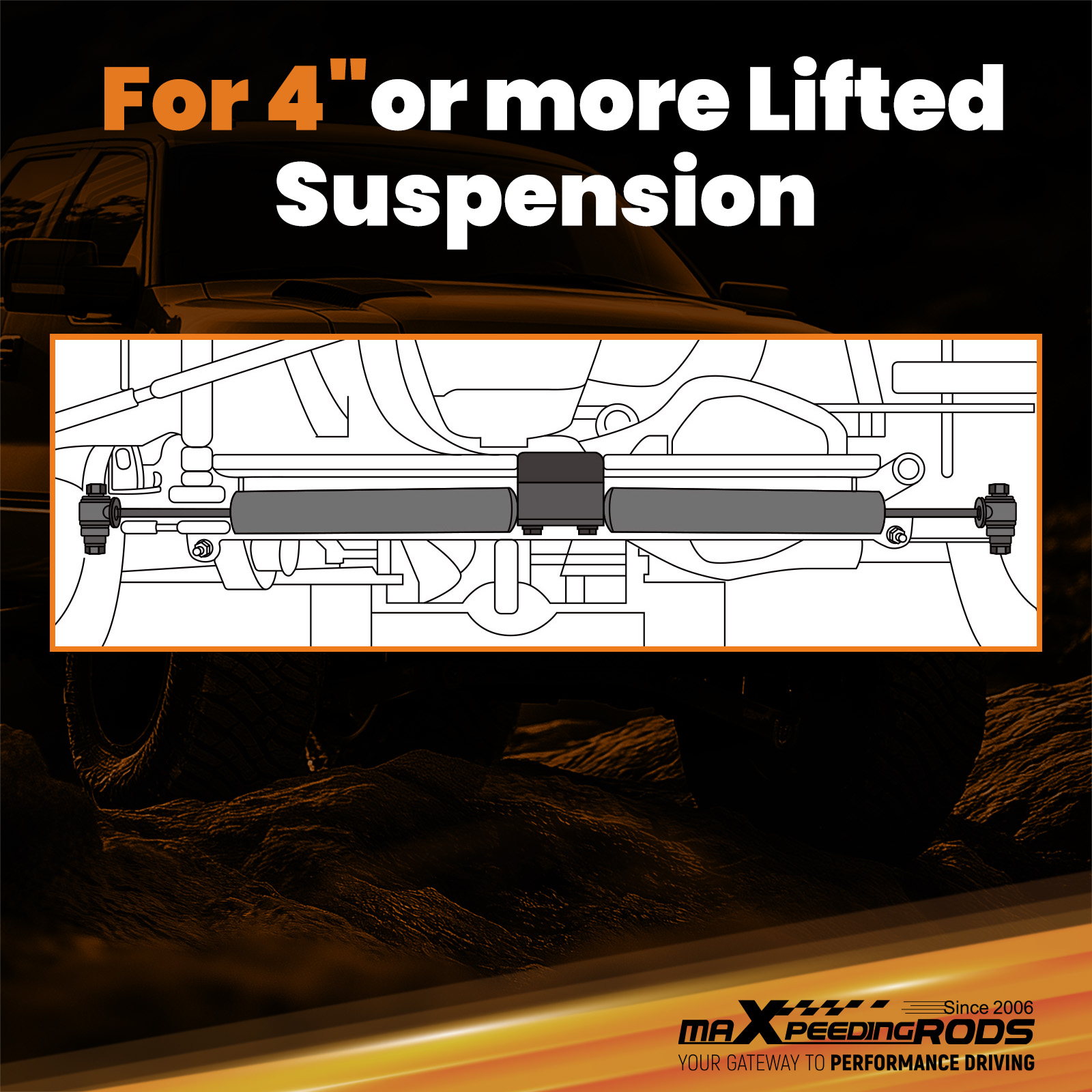 Dual Steering Stabilizer w/ Mounting Brackets compatible for Jeep