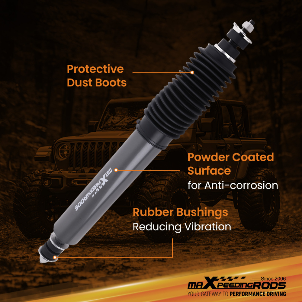 Single Steering Stabilizer compatible for Jeep CJ 1959-86 compatible for Dodge Raider 4WD 1987-89