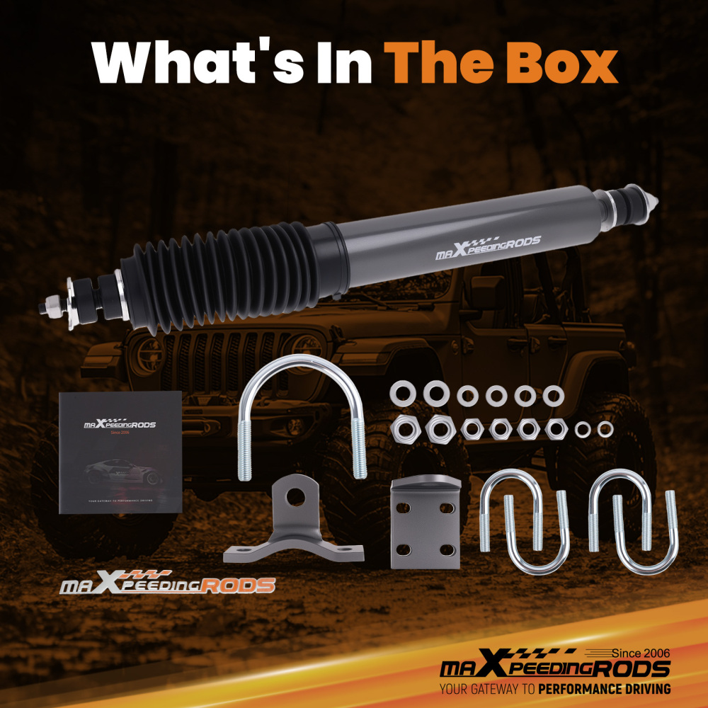 Single Steering Stabilizer compatible for Jeep CJ 1959-86 compatible for Dodge Raider 4WD 1987-89