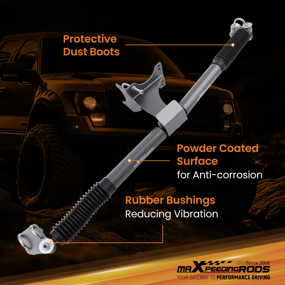 Dual Steering Stabilizer compatible for Ford F-250 F350 Super Duty 05-24 4WD 2