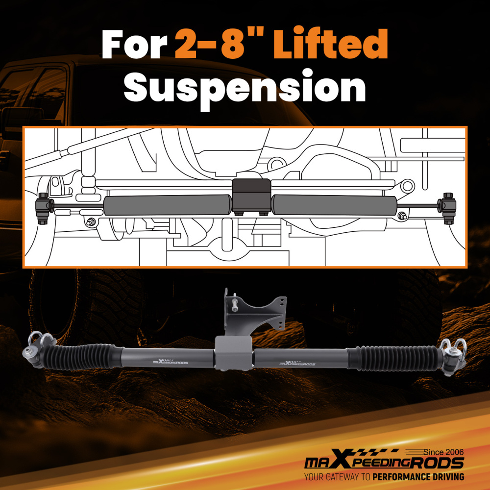Dual Steering Stabilizer compatible for Ford F-250 F350 Super Duty 05-24 4WD 2