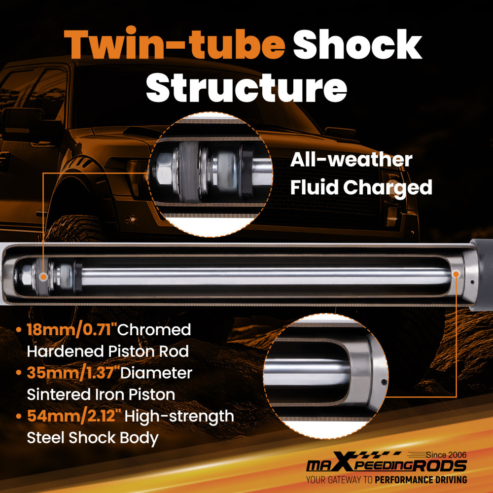 Dual Steering Stabilizer compatible for Ford F-250 F350 Super Duty 05-24 4WD 2