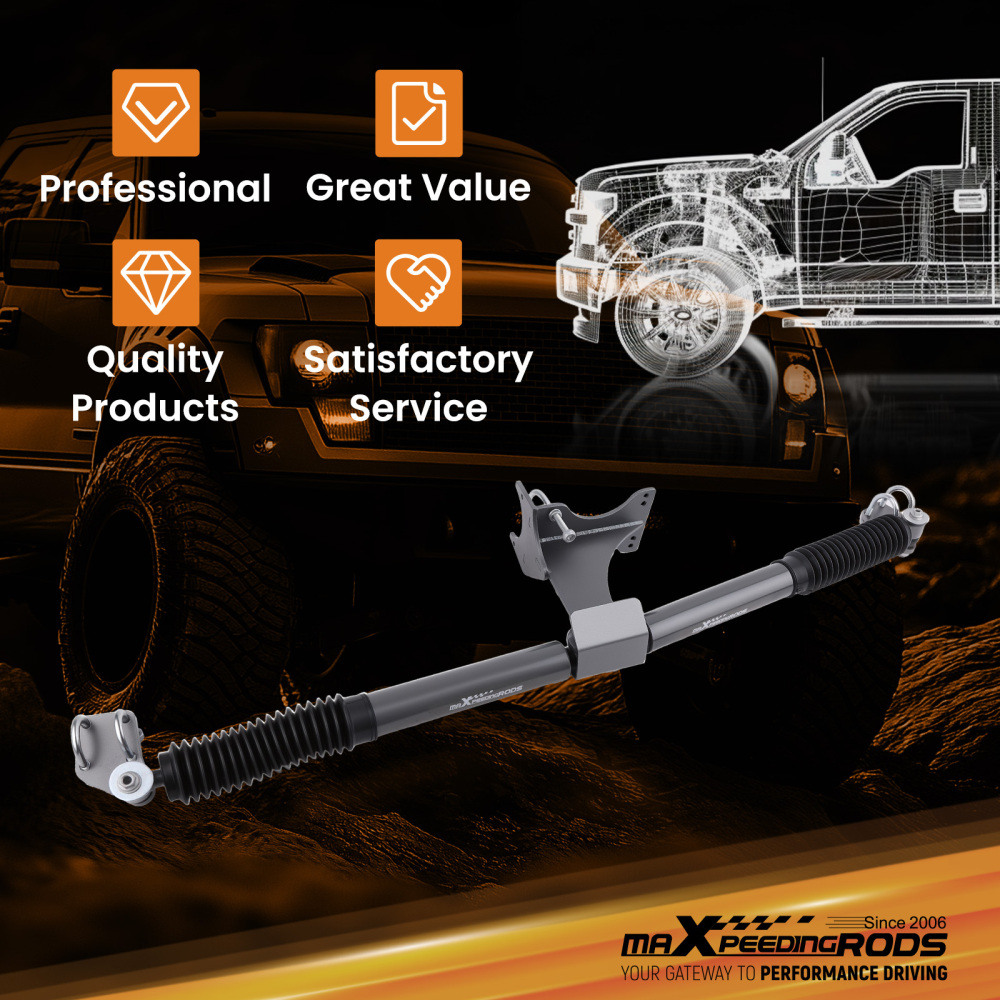 Dual Steering Stabilizer compatible for Ford F-250 F350 Super Duty 05-24 4WD 2
