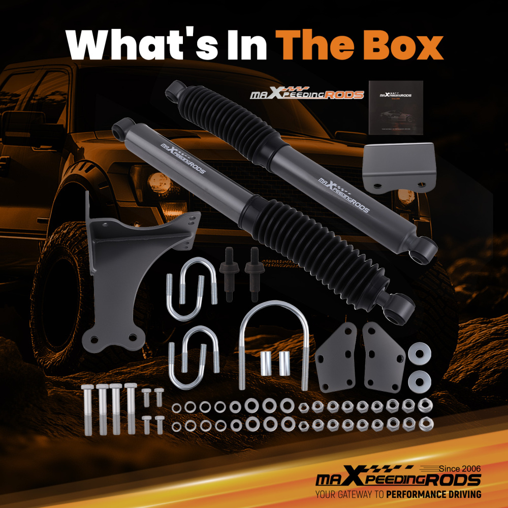 Dual Steering Stabilizer compatible for Ford F-250 F350 Super Duty 05-24 4WD 2