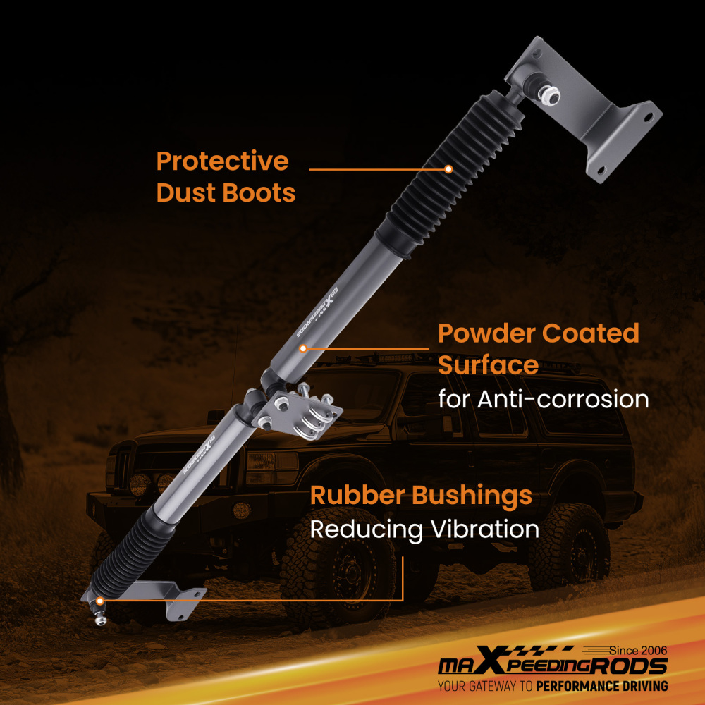 Dual Steering Stabilizer kit compatible for Ford F250 F350 compatible for Super Duty 1999-2004