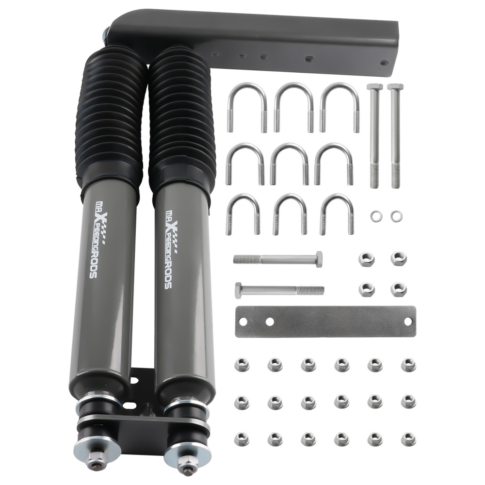 Dual Steering Stabilizer compatible for Ford F-150 F-250 F-350 Bronco 1980-1996