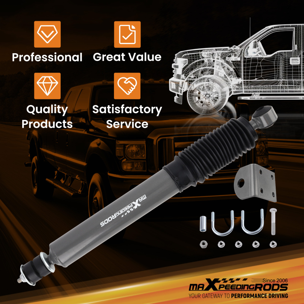Steering Stabilizer compatible for Ford F250 F350 Super Duty 4WD 1999-04 Excursion 2000-05