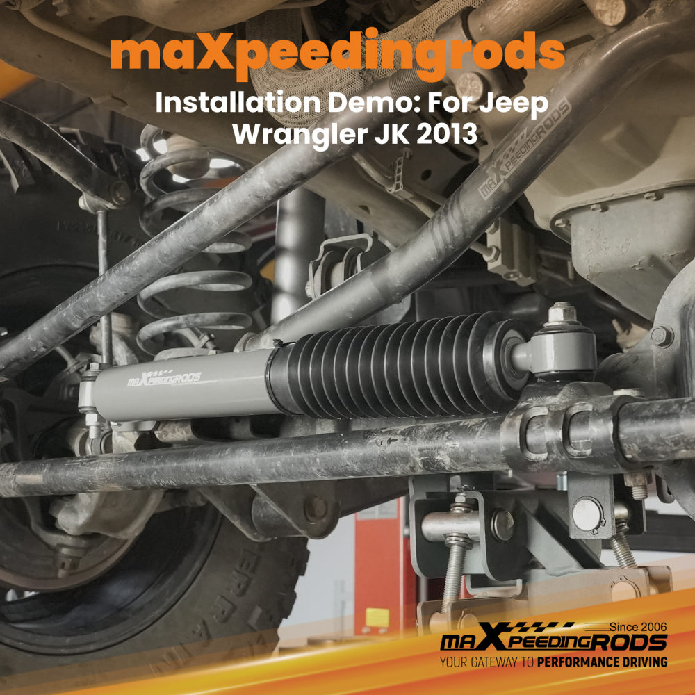 Single Steering Stabilizer For JeepWrangler JK 2-Door 4WD 07-2018