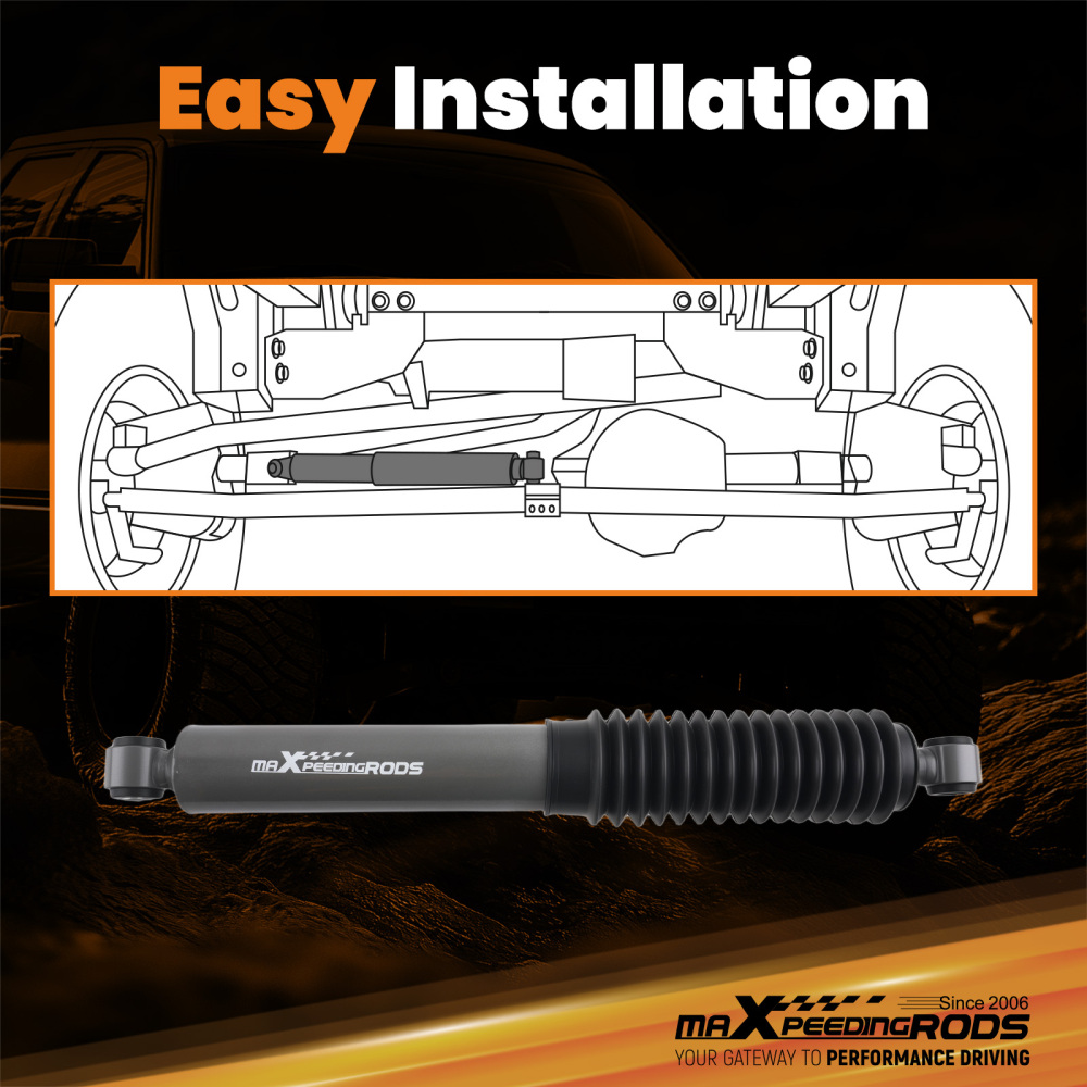 Front Steering Damper compatible for Chevrolet Avalanche 2500 2002-2006 Steel Build