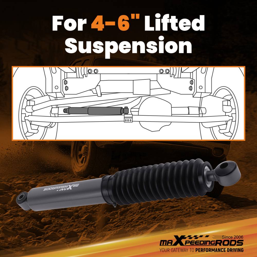 Single Steering Stabilizer compatible for Chevy Silverado GMC Sierra 1500 99-06 4WD