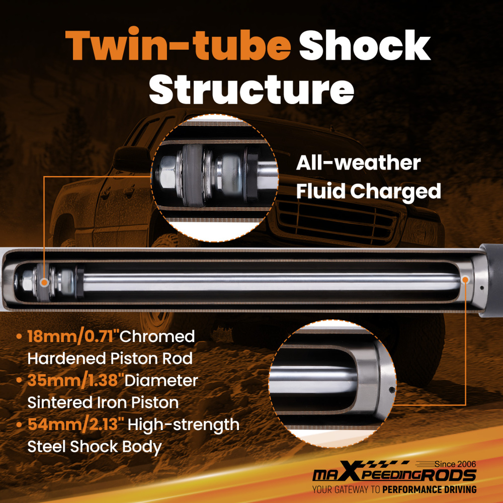 Single Steering Stabilizer compatible for Chevy Silverado GMC Sierra 1500 99-06 4WD