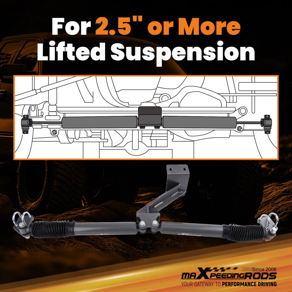 Dual Steering Stabilizers compatible for Ram 2500 2014-22 3500 2013-2022 4WD 2.5