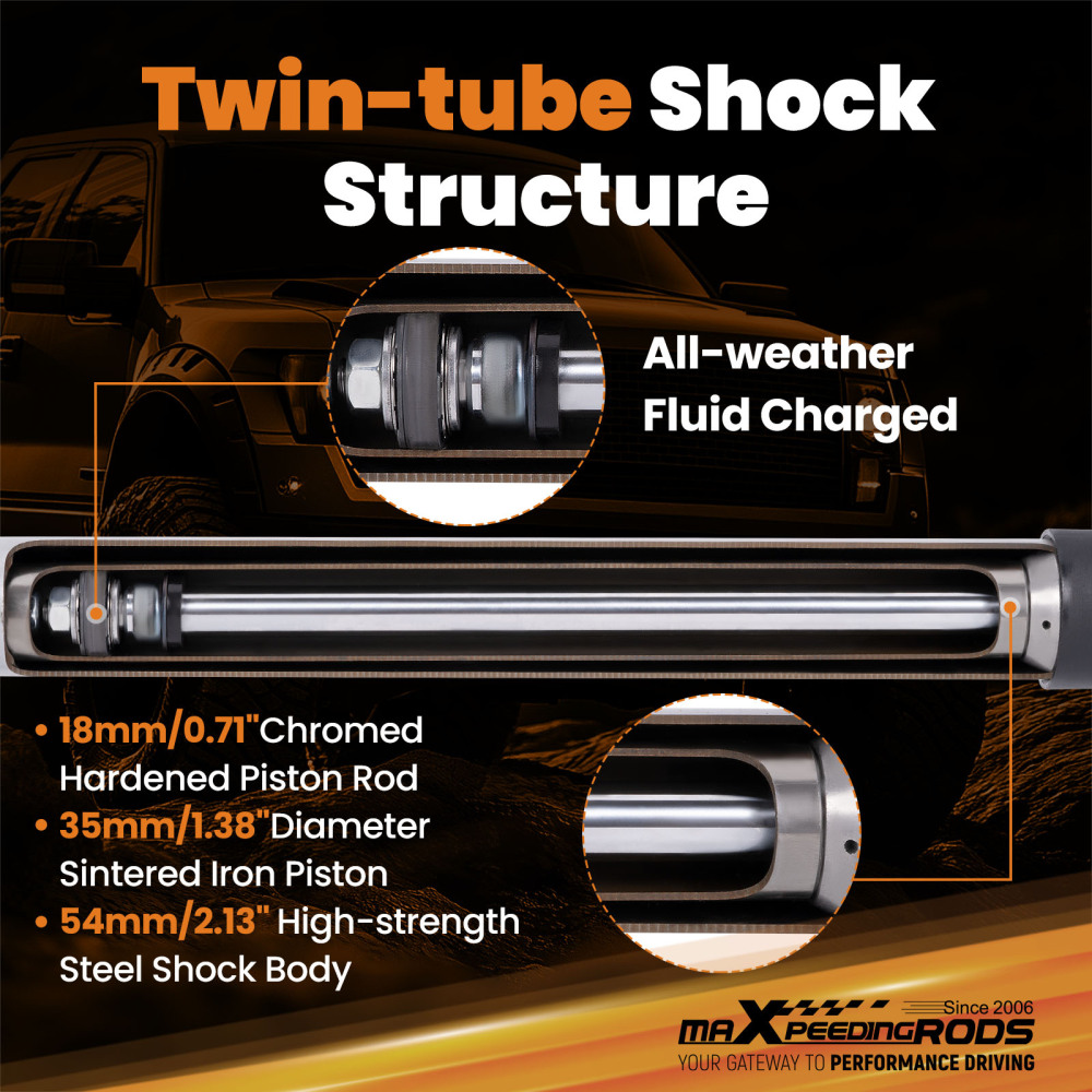 maXpeedingrods Dual Steering Stabilizer & Brackets compatible for Ram 1500 4WD 1994-1999