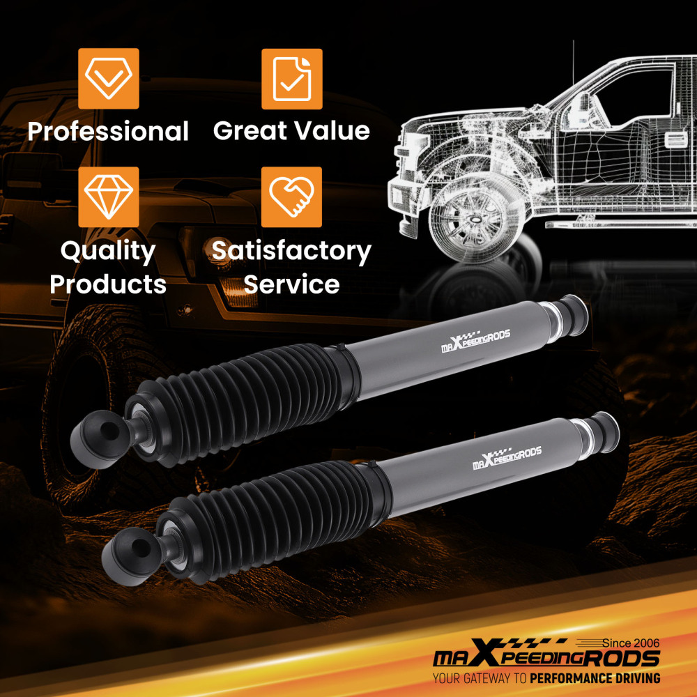 maXpeedingrods Dual Steering Stabilizer & Brackets compatible for Ram 1500 4WD 1994-1999