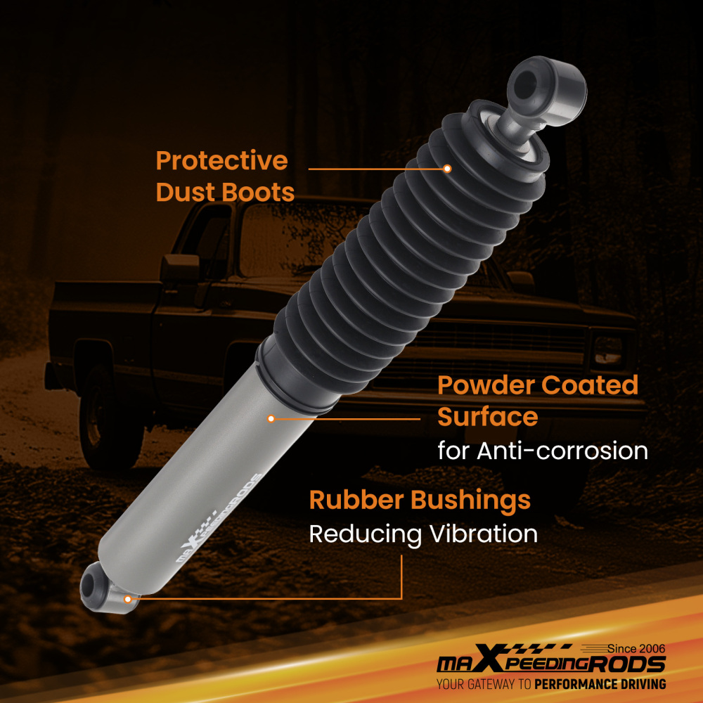 Front Steering Damper compatible for Chevy S10 1982-2004 54mm Cylinder Diameter