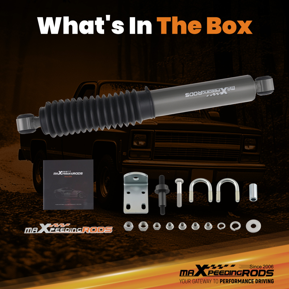 Front Steering Damper compatible for Chevy S10 1982-2004 54mm Cylinder Diameter