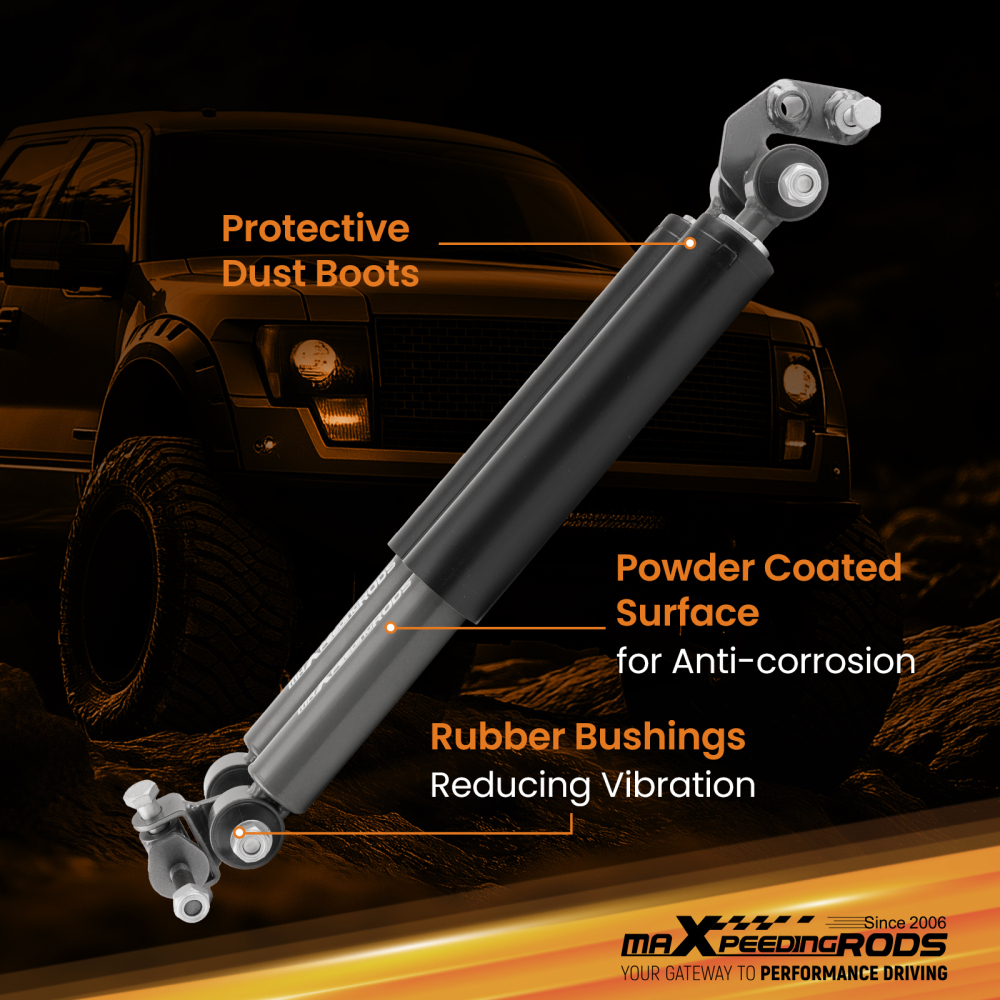 maXpeedingrods Dual Steering Stabilizerfor compatible for Jeep Comanchee MJ 2WD 4WD 1986-1993
