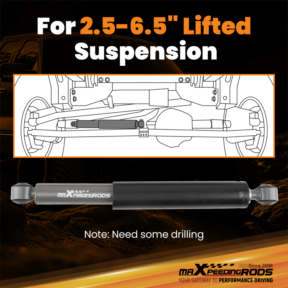 maXpeedingrods Dual Steering Stabilizerfor compatible for Jeep Comanchee MJ 2WD 4WD 1986-1993