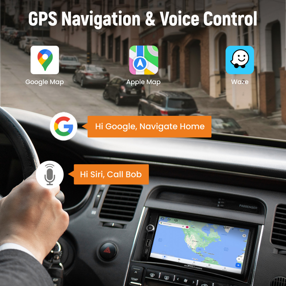 7 2Din Android 13 Car Radio Stereo GPS Player Quad-Core Universal 2G+32G