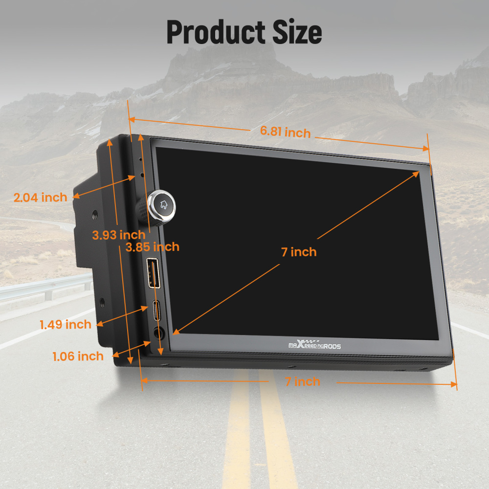 7 2Din Android 13 Car Radio Stereo GPS Player Quad-Core Universal 2G+32G