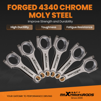 Compatible for Audi A4 RS4 V6 compatible for V8 Quattro H-Beam Connecting Rods High Performance Conrods