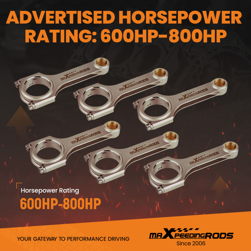 Forged Connecting Rods Set compatible for Audi RS4 B5 V6 2.7L AZR ASJ Engine 154mm 6pc