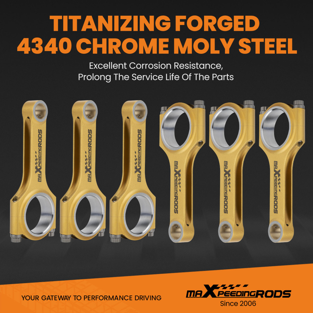 Titanizing Connecting Rod Rods compatible for Audi TT compatible for VW Golf 8N3 2.8 2.0 3.2 VR6 164mm