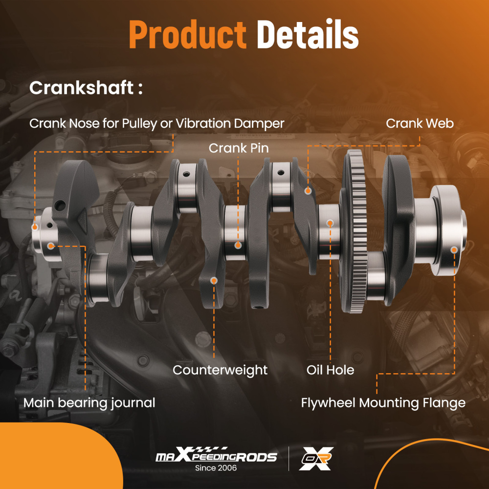 Albero Motore compatibile per BMW N42 N46 2.0L 116i 118i 120i E81 E87 E88 04-13 11217516040