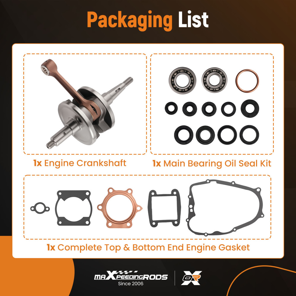 Crankshaft Bottom End Rebuild Kit compatible for Yamaha Blaster 200 YFS200 88-2006