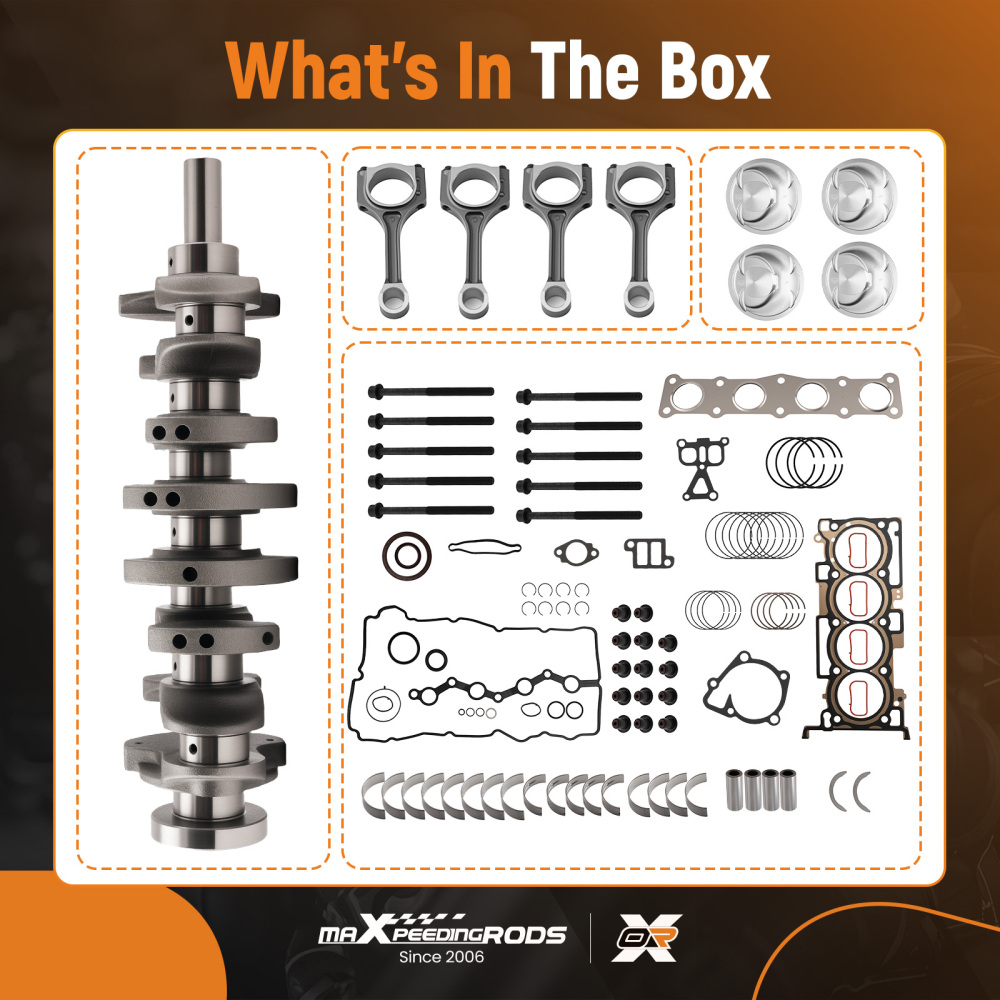 G4KJ Engine Pistons Gasket Overhaul Rebuild Kit Conrods Set compatible for HYUNDAI KIA 2.4L