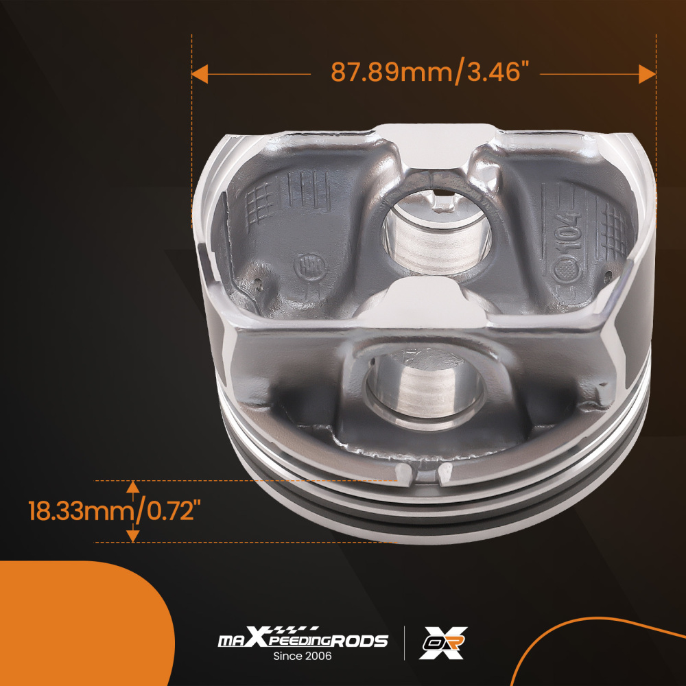 G4KJ Engine Pistons Gasket Overhaul Rebuild Kit Conrods Set compatible for HYUNDAI KIA 2.4L