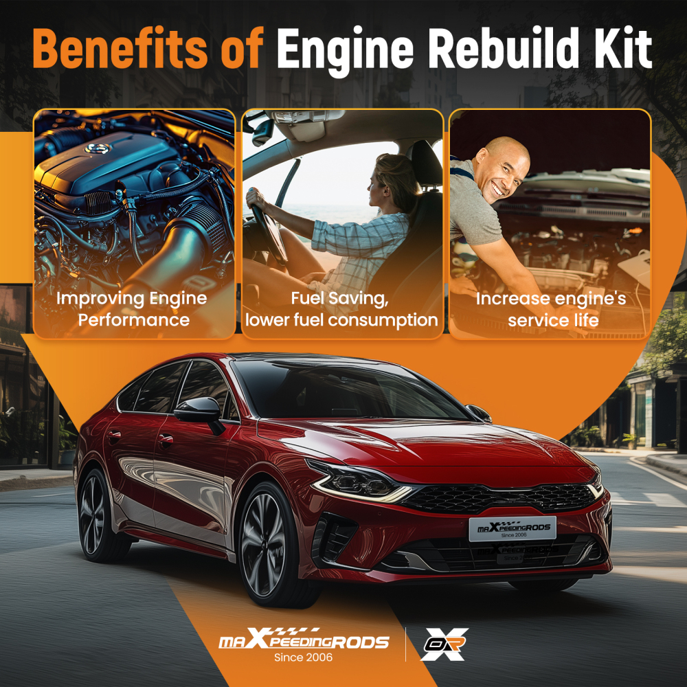 Engine Rebuild Kit - Crankshaft Con Rods Gasket Kit compatible for HYUNDAI KIA 1.6L