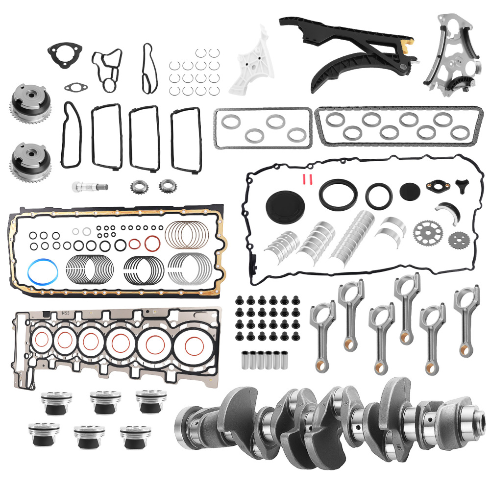 N55 3.0L Engine Overhaul Rebuild Kit - CrankshaftConRodsTiming Set compatible for BMW