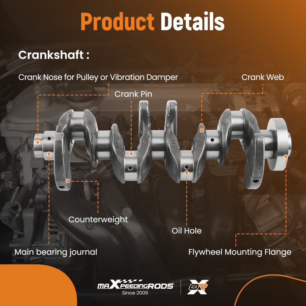 Vilebrequin Moteur compatible pour BMW X1 X3 X4 X5 N20B20 2.0T 11217640165 11217599247