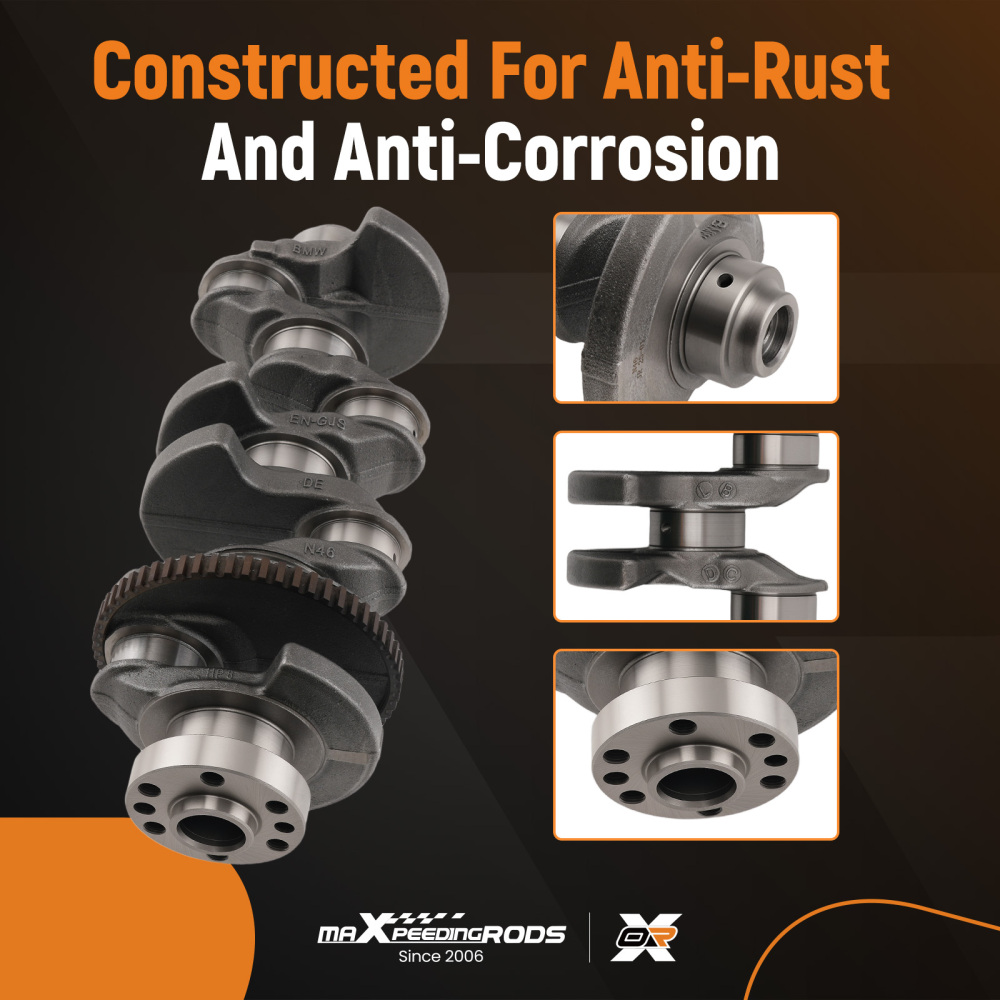 Crankshaft w/ Bearing Set compatible for BMW 1 3 5 Series E81 E87 E46 E90 2.0L 1995cc 04-15