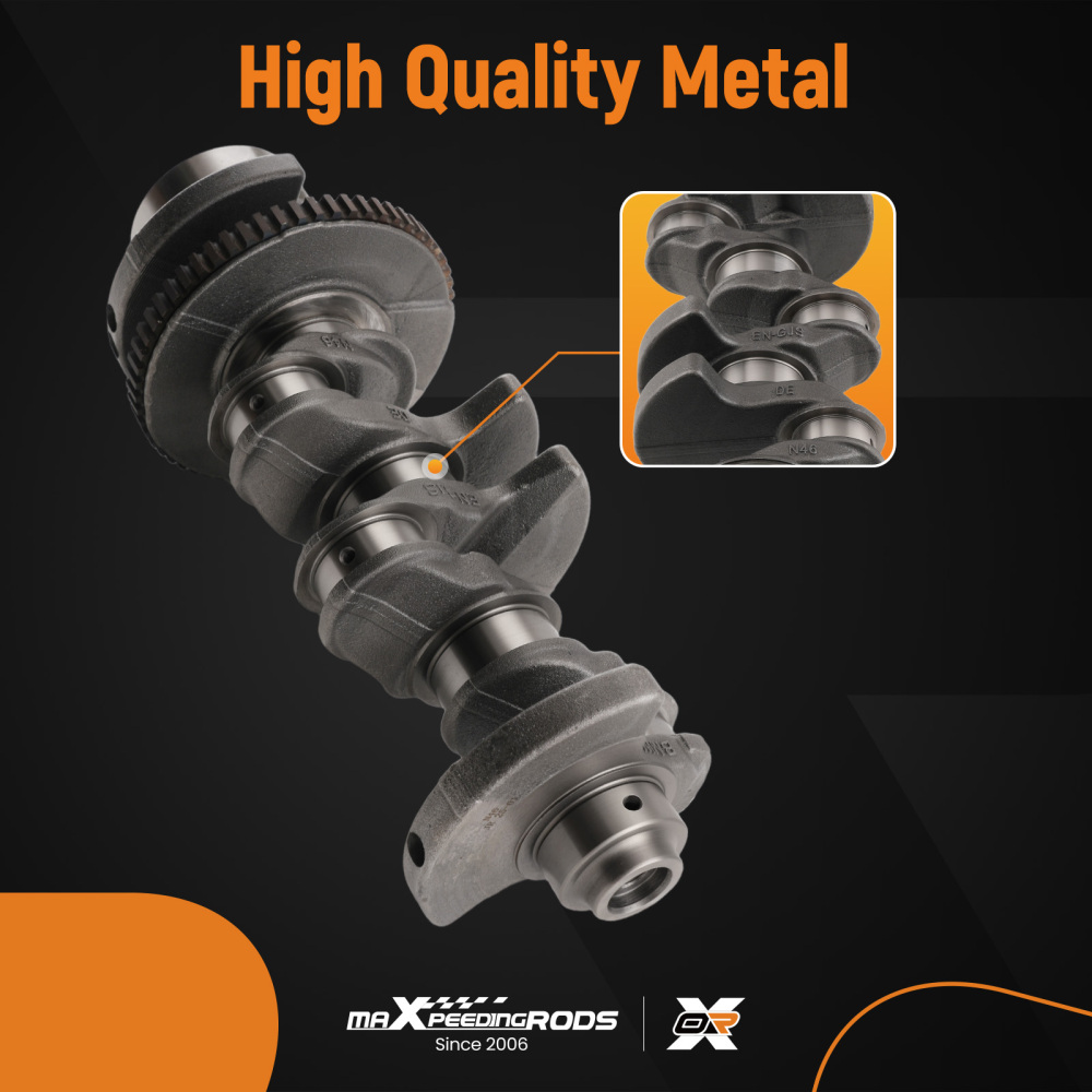 Crankshaft w/ Bearing Set compatible for BMW 1 3 5 Series E81 E87 E46 E90 2.0L 1995cc 04-15