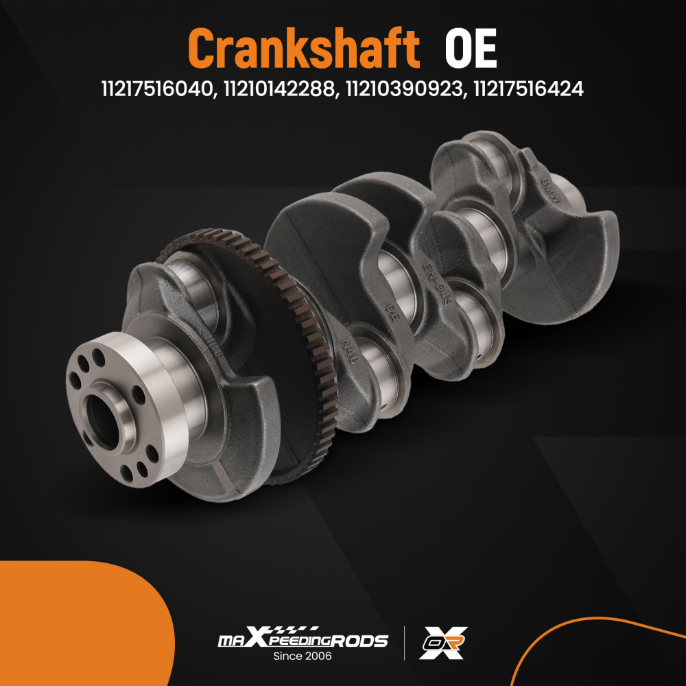 Crankshaft w/ Bearing Set compatible for BMW 1 3 5 Series E81 E87 E46 E90 2.0L 1995cc 04-15