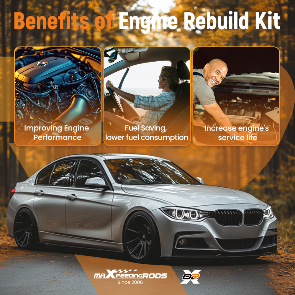 N55 3.0L Engine Overhaul Rebuild Kit - Crankshaft / ConRods / Timing Set compatible for BMW