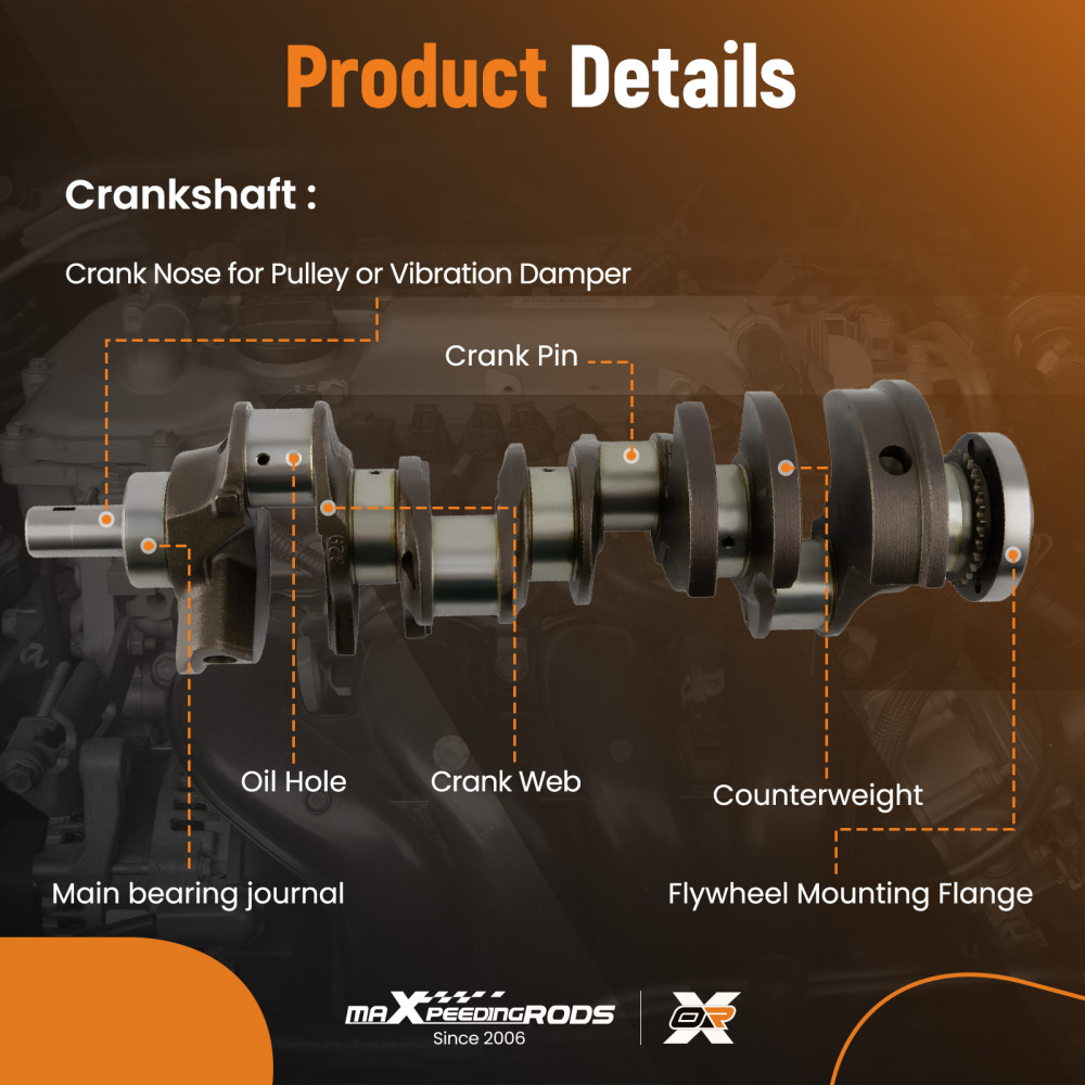 Crankshaft compatible for BMW 550i 650i 750i X5 X6 4.4L 2011-2019 11217620981 11212212307