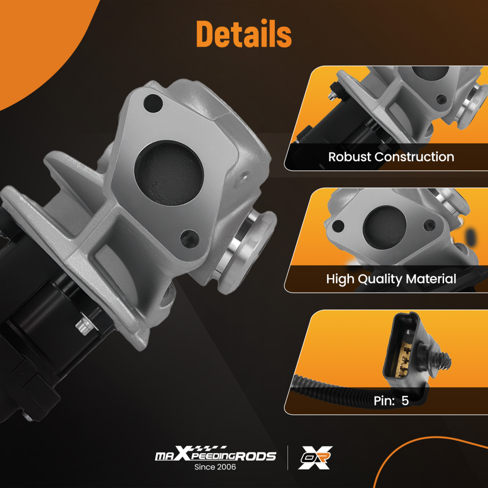 EGR Valve compatible for Peugeot 1007 206 207 1.4 HDi 2001-15 compatible for Ford Fiesta Van 1.4 TDCi