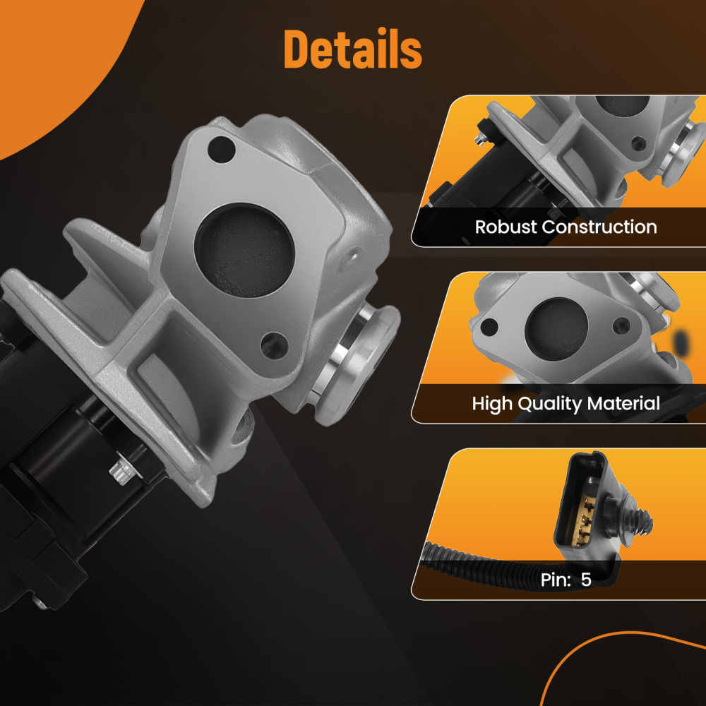 EGR Valve compatible for Peugeot 1007 206 207 1.4 HDi 2001-15 compatible for Ford Fiesta Van 1.4 TDCi