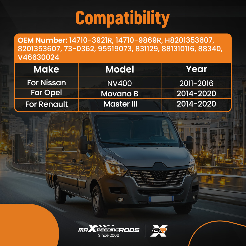 EGR Valve compatible for Nissan NV400 2011-2016 compatible for Opel Movano B 2014-2020 14710-3921R