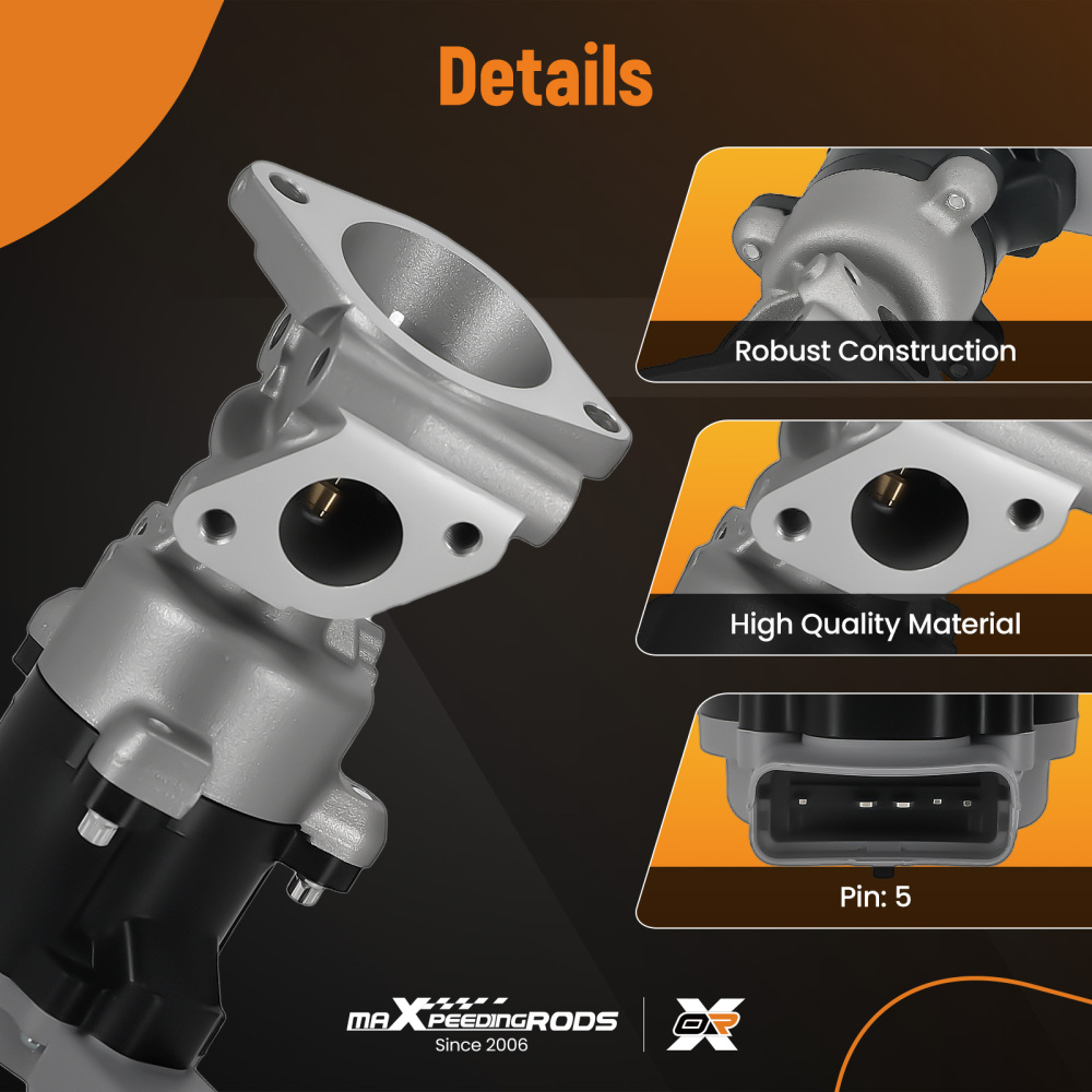 5 Pin EGR Valve compatible for Jaguar S-Type XF XJ 2.7D 2003-2015 TLR018466