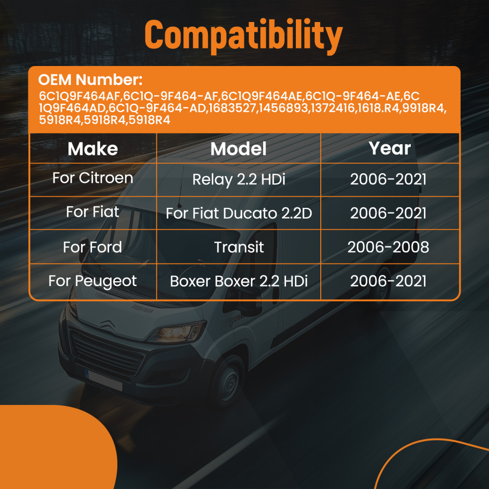 1PC EGR Cooler compatible for Citroen Relay compatible for Fiat Ducato compatible for Ford Transit 6C1Q9F464AE