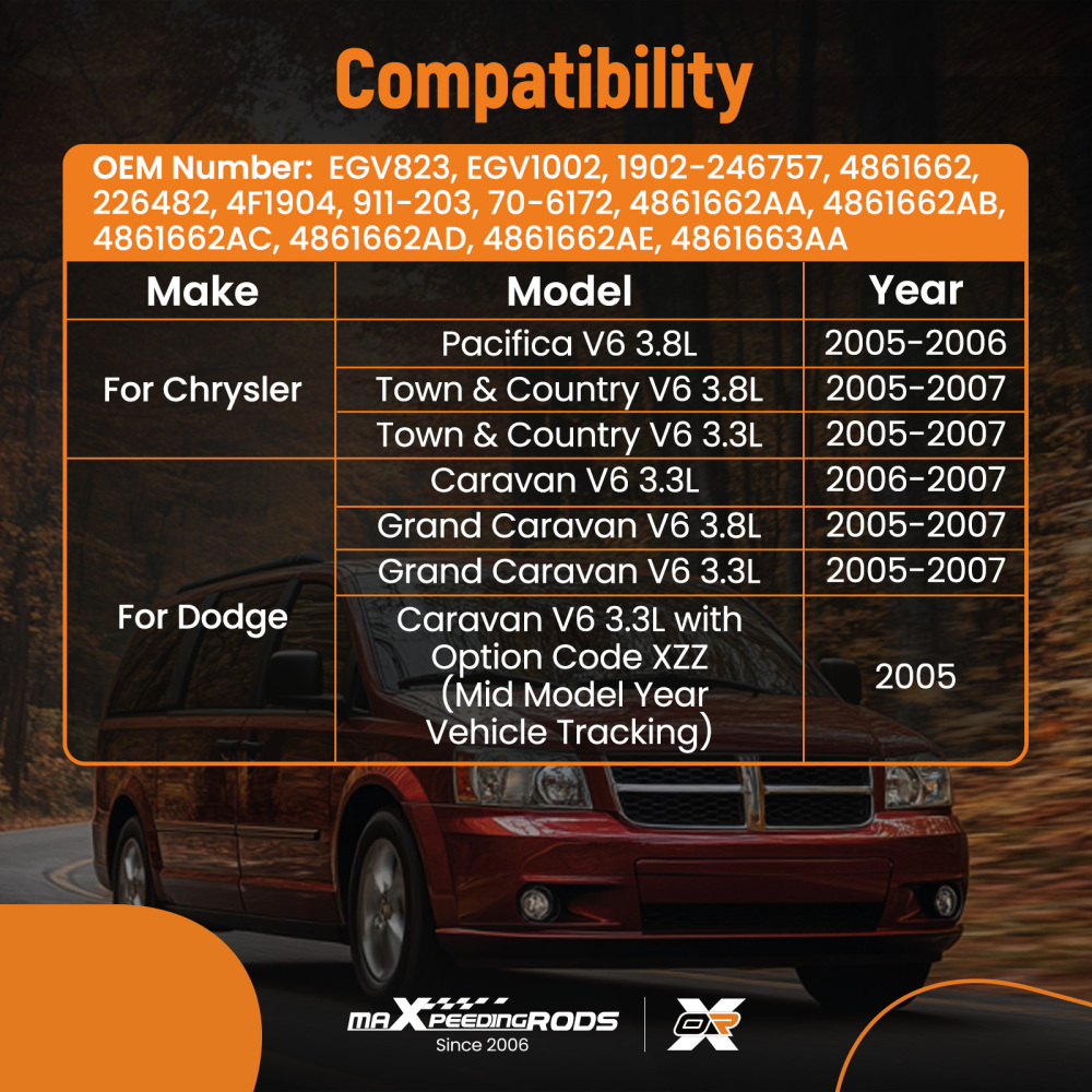 Emissions EGR Valve Fit for Pacifica Town Country Grand Caravan 3.3L 3.8L V6