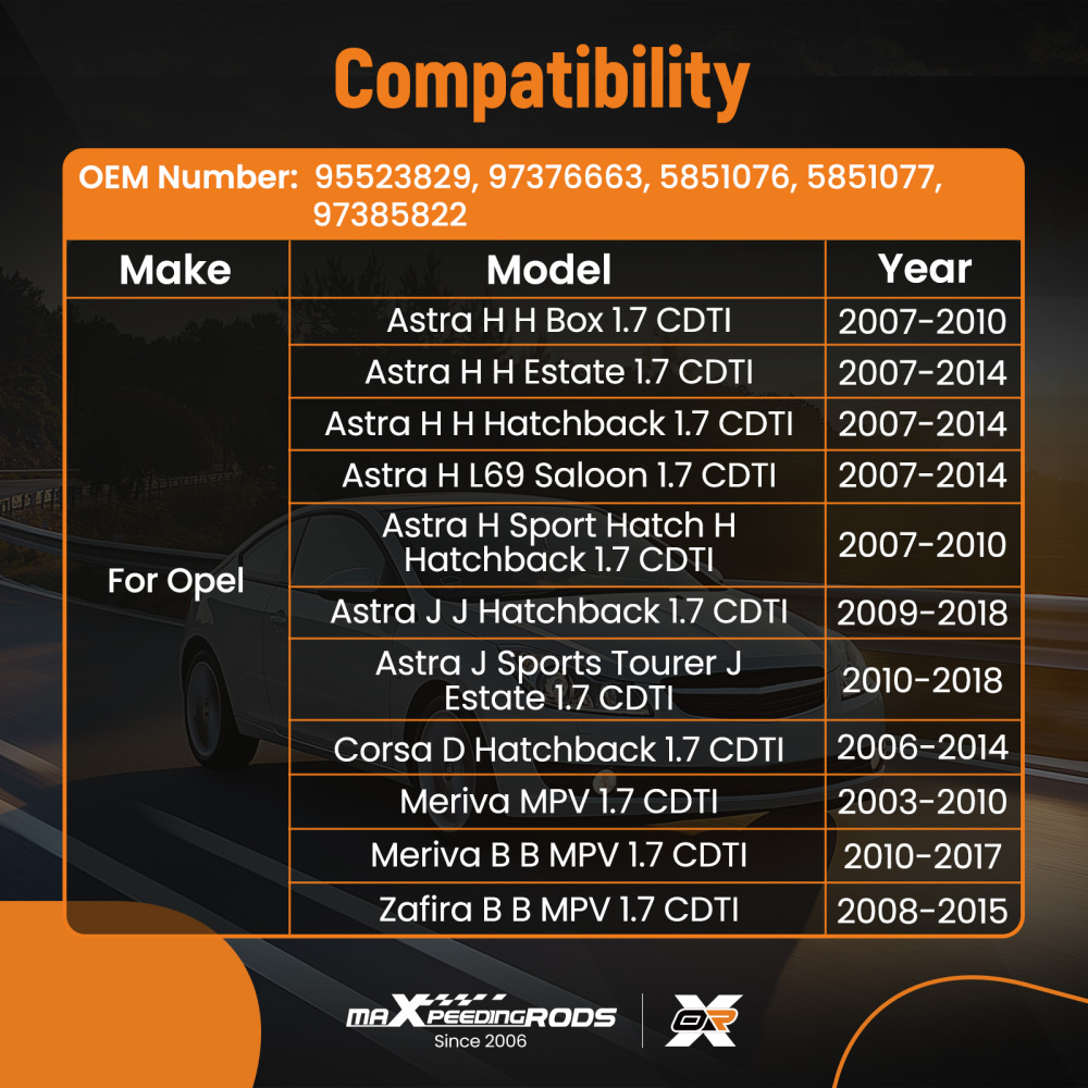 EGR Valve compatible for Opel Zafira B 2008-2015 MPV 1.7 CDTI 97376663 5851076 95523829