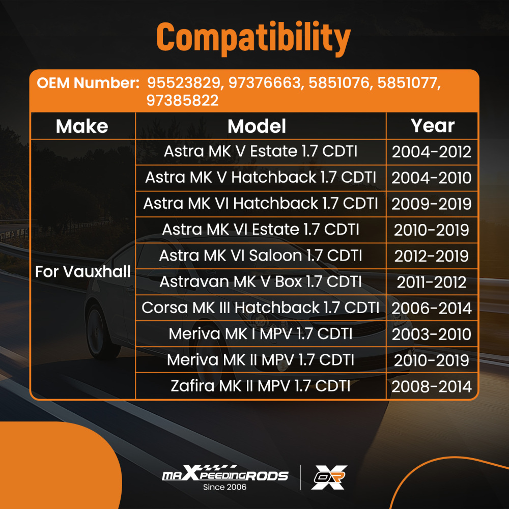 EGR Valve compatible for Opel Zafira B 2008-2015 MPV 1.7 CDTI 97376663 5851076 95523829