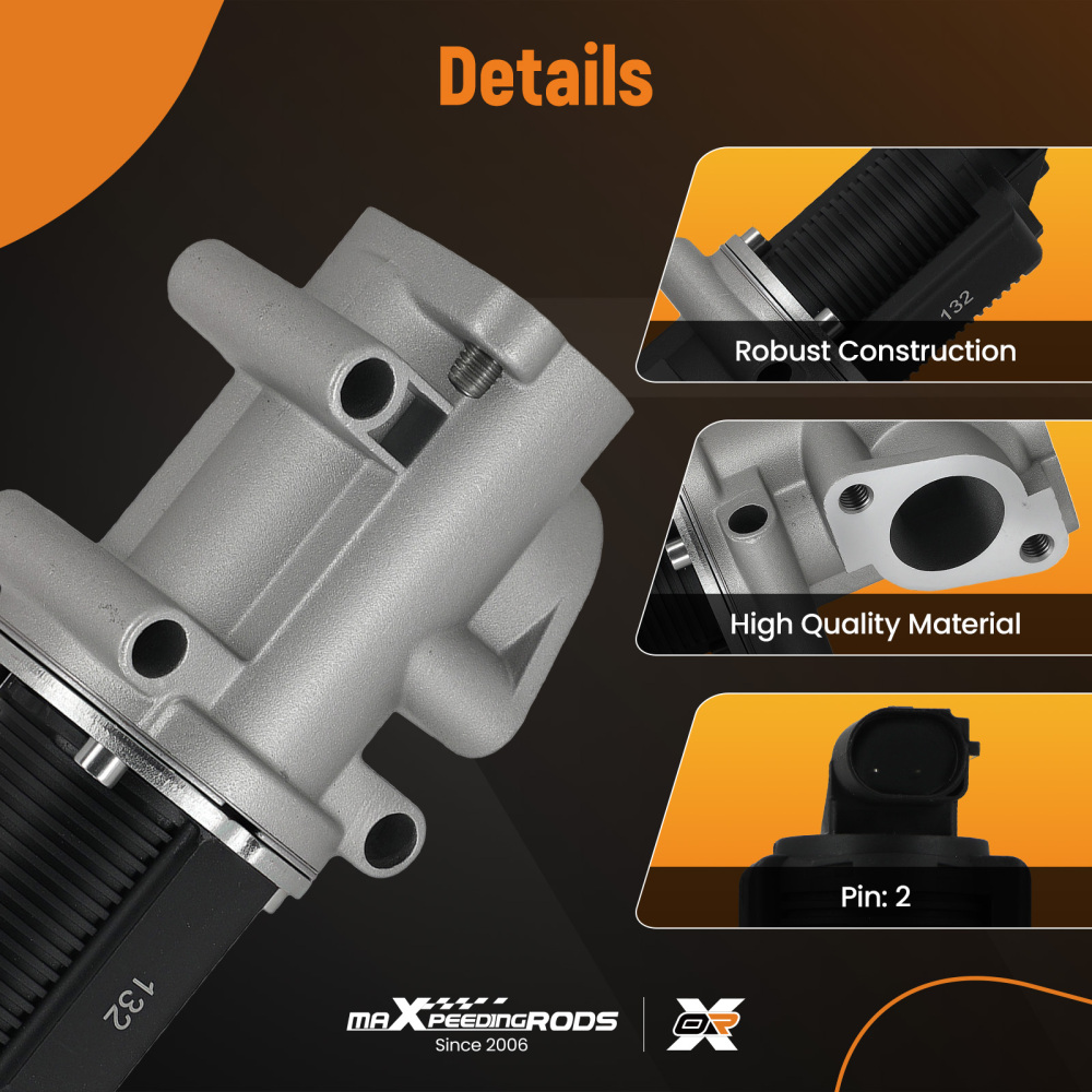 1PC EGR Valve compatible for Vauxhall Vectra C 1.9 CDTI 2004-2009 5851596 55215032 2-Pin