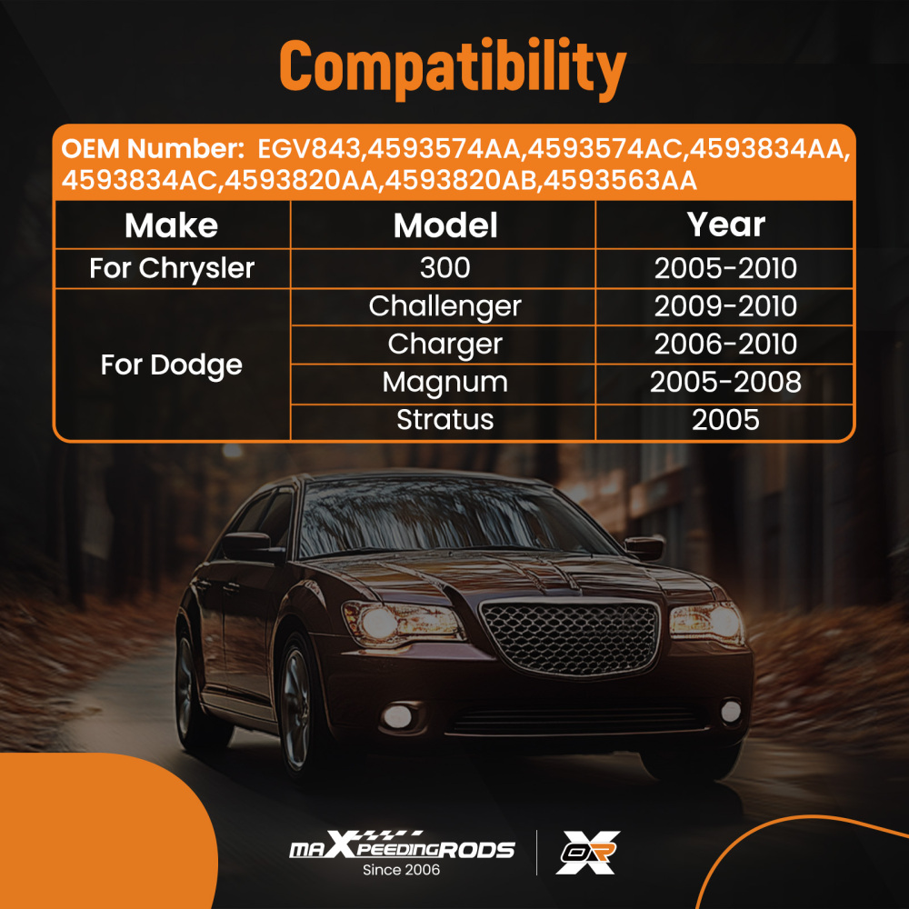 EGR Valve compatible for Chrysler 300 compatible for Dodge Charger Challenger Magnum 2005-2010 4593574AA